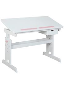 Jugendschreibtisch Baru Wei&szlig;/Rosa/Blau