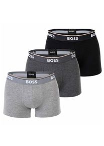 Boxershorts BOSS "Boxershort Trunk 3P Power 3er Pack", Herren, Gr. XL, grau, Obermaterial: 95% Baumwolle CO. 5% Elasthan EL., Unterhosen Boxershorts