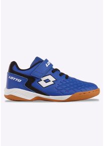 Hallenschuh Lotto, Jungen, Gr. 35, schwarz (blau, schwarz), Synthetik, Schuhe Hallenschuh, Indoor Sportschuhe
