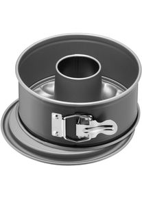 Springform Kaiser BACKFORMEN "Inspiration", grau, B:19,2cm L:19,3cm T:9,3cm &Oslash;:18cm, Stahl, K&uuml;chenformen, Springform, Flachboden, Rohrboden, f&uuml;r Torten/R&uuml;hrkuchen/Gugelhupf, Stahl