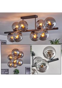 hofstein Gastor Plafonnier, Boule lumineuse Fum&eacute;, 8 lumi&egrave;res