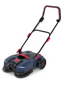 G&uuml;de Handkehrmaschine G&Uuml;DE "&raquo;GKM 18-401-30&laquo;", blau (blau, schwarz), B:61cm H:98cm L:120cm, Kunststoff, Kehrger&auml;te, Handkehrmaschine, Akkubetriebene Kehrbesen, Kehrbreite: 610mm, Inkl. Akku