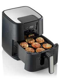 Gorenje Hei&szlig;luftfritteuse "AF1350DWB", silber (schwarz), Fritteusen, mit Sichtfenster, 5,4 Liter Volumen, LED-Display, Hei&szlig;luftfritteuse