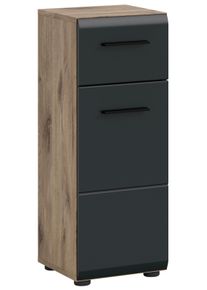 Midischrank Ice Schwarz/Eiche dunkel