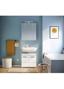 Badezimmer Linus 2-tlg. Wei&szlig; mit LED