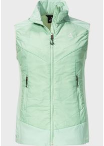 Sch&ouml;ffel Funktionsweste SCH&Ouml;FFEL "Hybrid Vt Style Blaueis WMS", Damen, Gr. 46, gr&uuml;n (6205, gr&uuml;n), Oberstoff: 86% Nylon, 14% Elasthan; Oberstoff Vorderteil: 100% Nylon; (Coating: Polyurethan); Futter: 100% Polyester; Wattierung: 100% Polyester, ohne Ausschnitt, Westen Funktionsweste