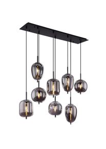 Dieter Knoll Collection Dieter Knoll H&auml;ngeleuchte, Schwarz, Metall, Glas, 34x120x94 cm, Lampen & Leuchten, Innenbeleuchtung, H&auml;ngeleuchten, Pendelleuchten