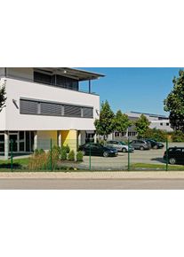 Doppelstabmattenzaun Alberts "Grundset", gr&uuml;n, H:140cm, Stahl, Zaunelemente, Doppelstabmattenzaun, H&ouml;he: 80-160 cm, Gesamtl&auml;nge: 4-30 m, zum Einbetonieren