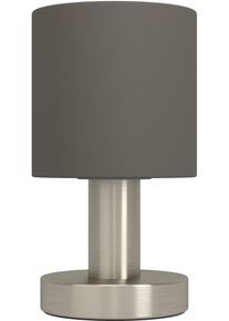 Eglo Tischleuchte "MONTETTO Tischlampe - Stahl - E14 - 1X40W - IP20", nickel, matt, 1, &Oslash; 10cm H: 18cm, 1 Stk., Leuchten, Nachttischlampe, Schreibtischleuchte, Leselampe, H18 x &Oslash;10 cm, Tischleuchte