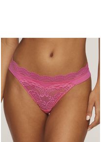 String Lascana "Valentina", Damen, Gr. 40/42, pink, Mesh, Spitze, Obermaterial: 87% Polyamid, 13% Elasthan, k&ouml;rpernah, Unterhosen String, aus dezent transparenter Spitze
