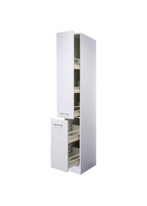 FlexWell Apothekerschrank, Wei&szlig;, Holzwerkstoff, einzeln stellbar, 30x200x57 cm, Made in Germany, individuell planbar, K&uuml;chen, K&uuml;chenm&ouml;bel, K&uuml;chenschr&auml;nke, Apothekerschr&auml;nke