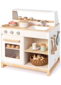 Spielk&uuml;che Musterkind "Prunus, wei&szlig;/natur", wei&szlig; (wei&szlig;, natur), Spielk&uuml;chen, KinderB:62cm H:67cm T:46cm, Holz, Spielk&uuml;che, B:62cm H:67cm T:46cm