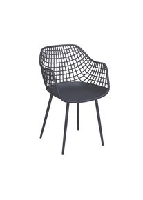 Ambia Garden Gartensessel, Grau, Metall, Kunststoff, konisch, 58x86x55 cm, Bsci, Gartenm&ouml;bel, Gartensessel, Gartenst&uuml;hle