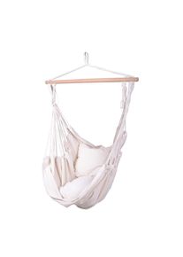 Gardenson H&auml;ngesessel, Beige, Naturfarben, Holz, Kastanie,Kastanie, Hartholz, F&uuml;llung: Baumwollf&uuml;llung,Baumwollf&uuml;llung,Polypropylen, 90x120x60 cm, Gartenm&ouml;bel, Gartenschaukeln, H&auml;ngesessel
