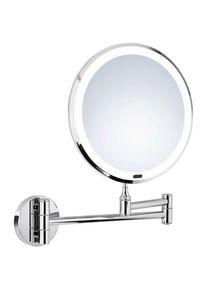 Smedbo Schminkspiegel, Chromfarben, Metall, Kunststoff, Glas, rund, feuchtraumgeeignet, Spiegel, Schminkspiegel