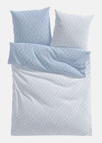 Parure de lit r&eacute;versible en linon - blanc - taille 135x200 cm - 100% coton - bonprix