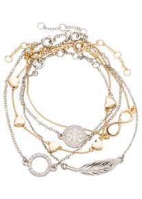 Lot de 5 bracelets - argent - taille Onesize - bonprix