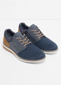 Chaussures Bugatti &agrave; lacets et semelle crant&eacute;e - bleu - taille 40 - bonprix