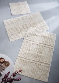 Tapis de bain - beige - taille 45x50 cm avec coton - bonprix