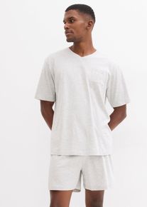 Lot de 2 pyjashorts (ens. 4 pces) - gris - taille 44/46 (S) avec coton - bonprix