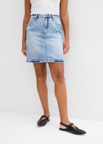 Jupe midi en jean peu extensible - bleu - taille 52 avec coton - bonprix