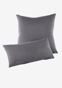 Lot de 2 taies d&rsquo;oreiller de coussin en jersey - gris - taille 40x80 cm - 100% coton - bonprix