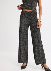 Pantalon en jersey cr&ecirc;pe textur&eacute; - noir - taille 38/40 (S) - bonprix