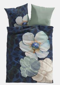 Parure de lit r&eacute;versible en linon - p&eacute;trole - taille 135x200 cm - 100% coton - bonprix