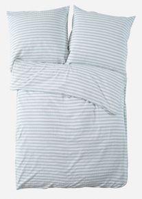 Parure de lit en seersucker - gris - taille 135x200 cm avec coton - bonprix