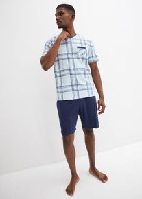 Pyjashort 100% coton - bleu - taille 48/50 (M) avec coton - bonprix