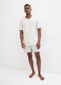 Pyjashort - gris - taille 56/58 (XL) avec coton - bonprix