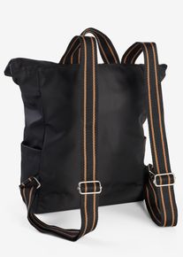 Sac &agrave; dos &agrave; d&eacute;tails contrastants - noir - taille 48x38,5 cm - bonprix