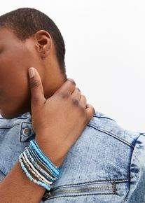 Lot de 10 bracelets - bleu - taille Onesize - bonprix