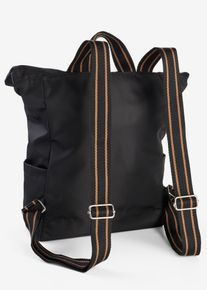 Sac &agrave; dos &agrave; d&eacute;tails contrastants - noir - taille 48x38,5 cm - bonprix