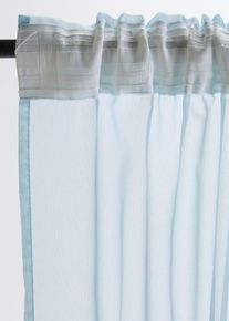 Voilage &agrave; imprim&eacute; (1 pce) - bleu - taille 145x140 cm - bonprix