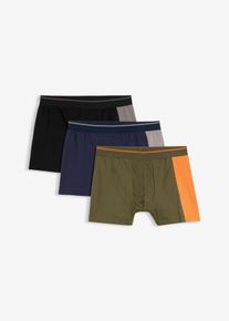 Lot de 3 boxers midi coton - noir - taille 6 (L) avec coton - bonprix