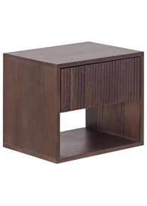 Mid.you Nachtk&auml;stchen, Walnussfarben, Holz, Mangoholz, Hartholz, Holz, 1 Schublade(n) Schubladen, 40x34x30 cm, Typenauswahl, h&auml;ngend, Schlafzimmer, Nachtk&auml;stchen
