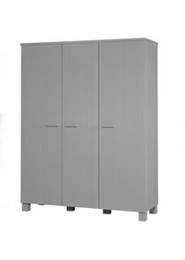 Livetastic , Grau , Holz , Kiefer,Kiefer , 5 F&auml;cher , 158x202x55 cm , Garderobe, Garderobenschr&auml;nke