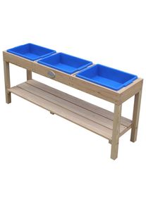 Ambia Garden , Blau, Braun , Holz, Kunststoff , Hemlocktanne , 124x50x27 cm , EN 71, CE, FSC 100% , Spielwaren, Outdoorspielzeug, Sand- & Wasserspielzeug