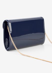 Pochette effet verni - bleu - taille 14x23 cm - bonprix