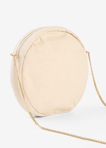 Petit sac rond &agrave; bandouli&egrave;re - beige - taille 23x23 cm - Vegan - bonprix