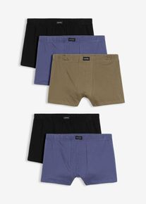 Lot de 5 boxers coton - noir - taille 7 (XL) avec coton - bonprix