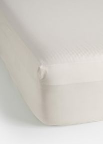 Drap-housse en percale - blanc - taille 200x200 cm - 100% coton - bonprix