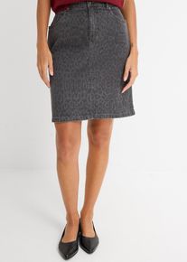 Jupe en jean - gris - taille 54 avec coton - bonprix