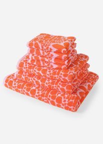 Serviette de toilette &agrave; motif floral en jacquard - fuchsia - taille 70x140 cm - Tissu &eacute;ponge - bonprix