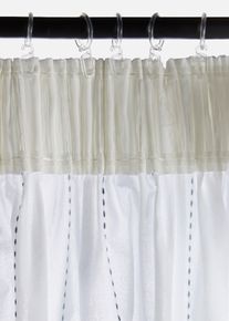 Rideau &agrave; rayures tiss&eacute;es (1 pce) - beige - taille 145x110 cm - 100% coton - bonprix