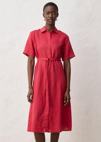 bonprix Blusenkleid aus reinem Leinen, rot, Gr.42, ein perfektes Blusenkleid f&uuml;r den Fr&uuml;hling, aus hochwertigerem Leinen und Bindeg&uuml;rtel, aus Leinen