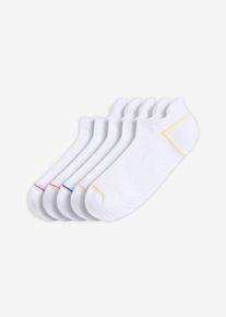 Lot de 5 paires de chaussettes de sport - blanc - taille 35-38 avec coton - bonprix