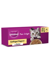 whiskas WHISAKS PURE DELIGHT MULTIPACK Gefl&uuml;gel Ragout in Gelee 40x85g