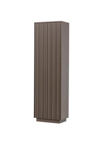 Livetastic , Dunkelbraun , Holz , Kiefer , 4 F&auml;cher , 67x215x40 cm , Garderobe, Garderobenschr&auml;nke